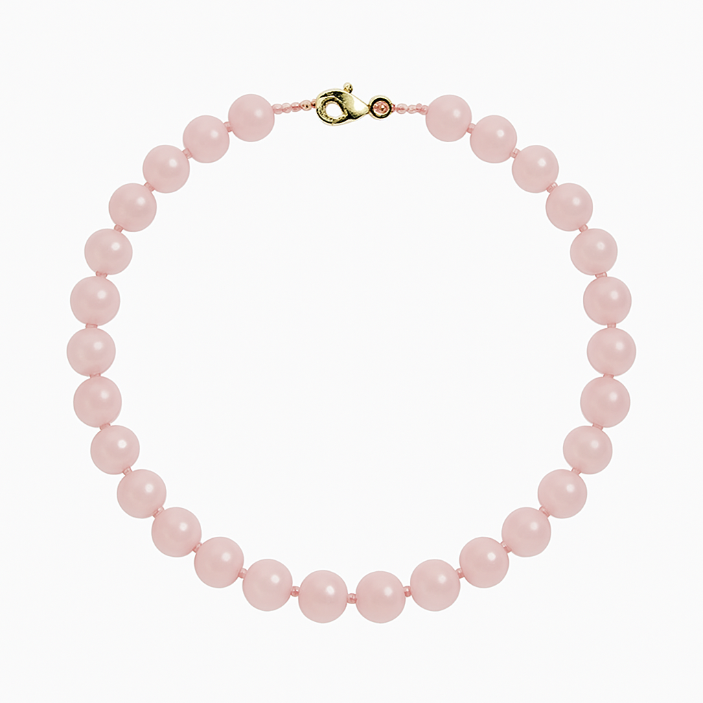 Rose Quartz Choker - Ourfin Necklaces